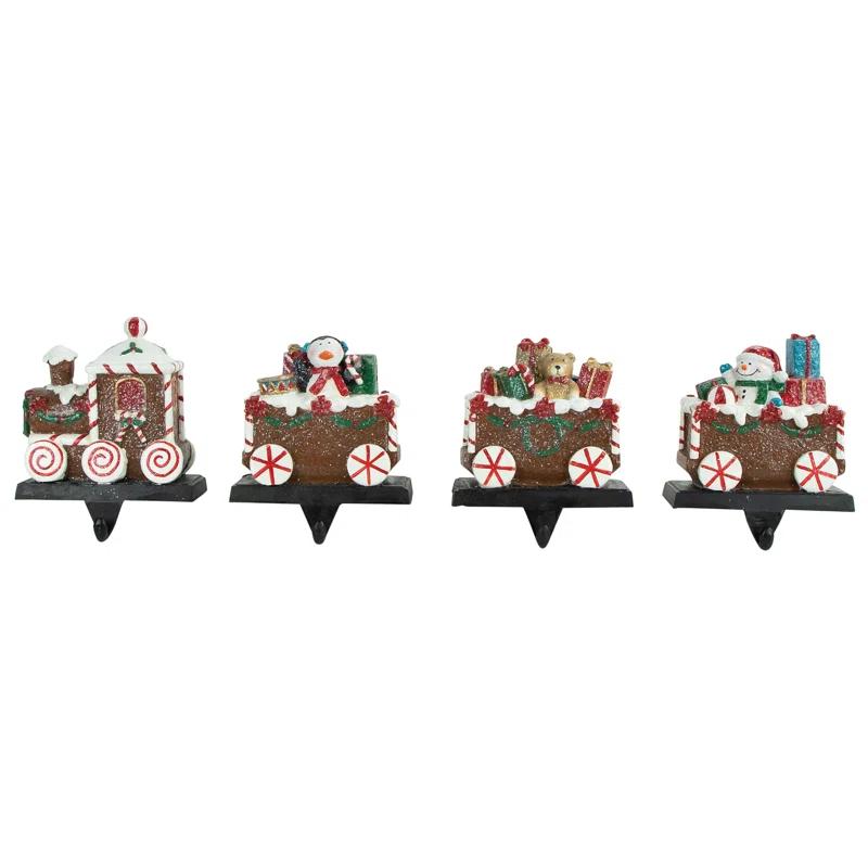 Gingerbread Train Christmas Stocking Holders