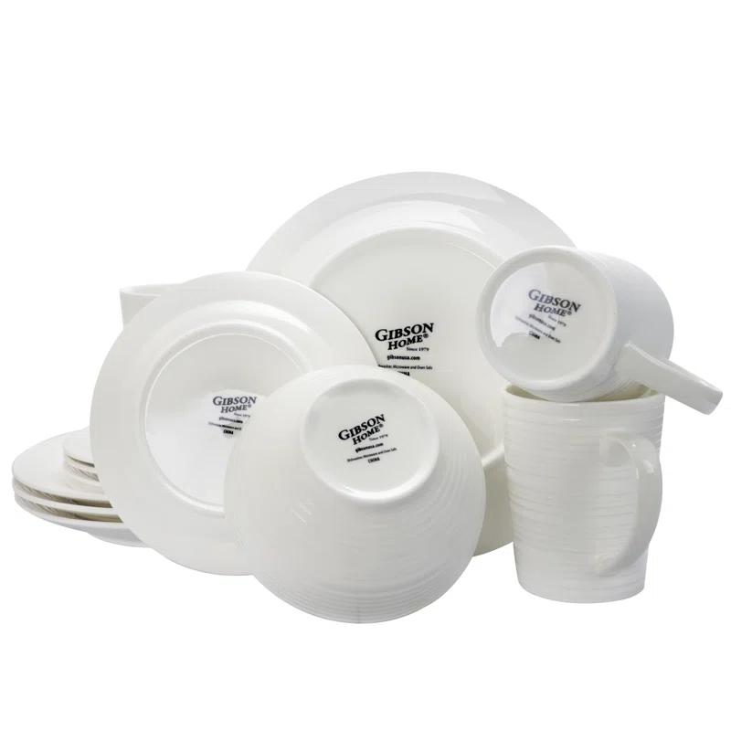 Gibson Amelia Court 16 Piece Dinnerware Set, Service for 4