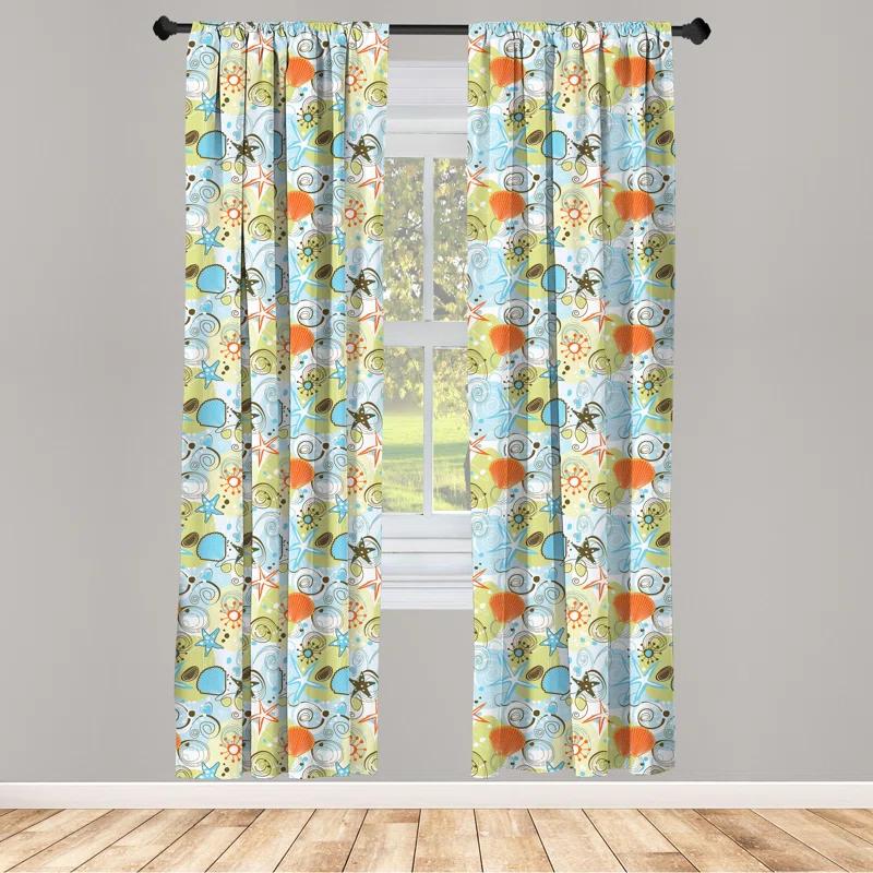 Semi-Sheer Rod Pocket Curtain Panels (Set of 2)