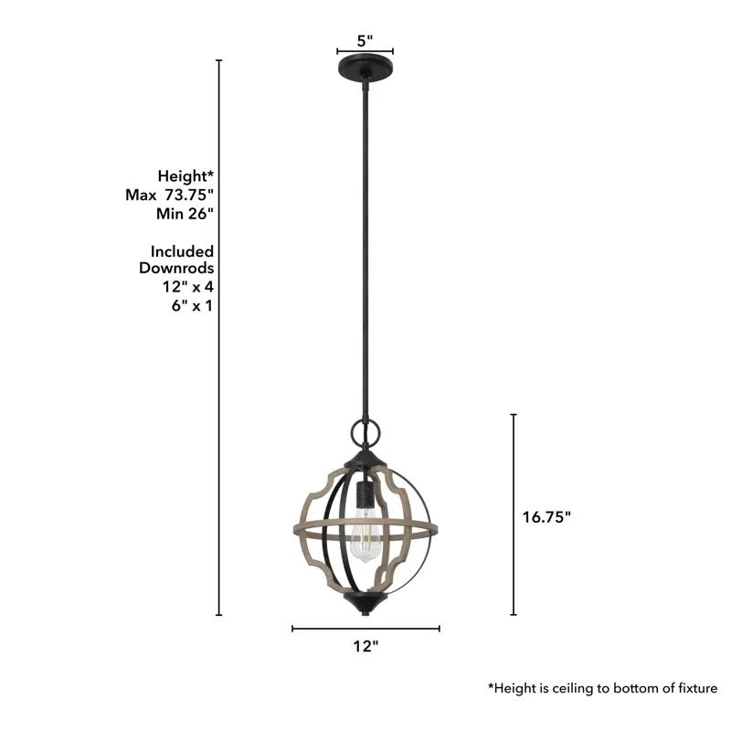 Hunter Fan Stone Creek 1 - Light Globe Pendant