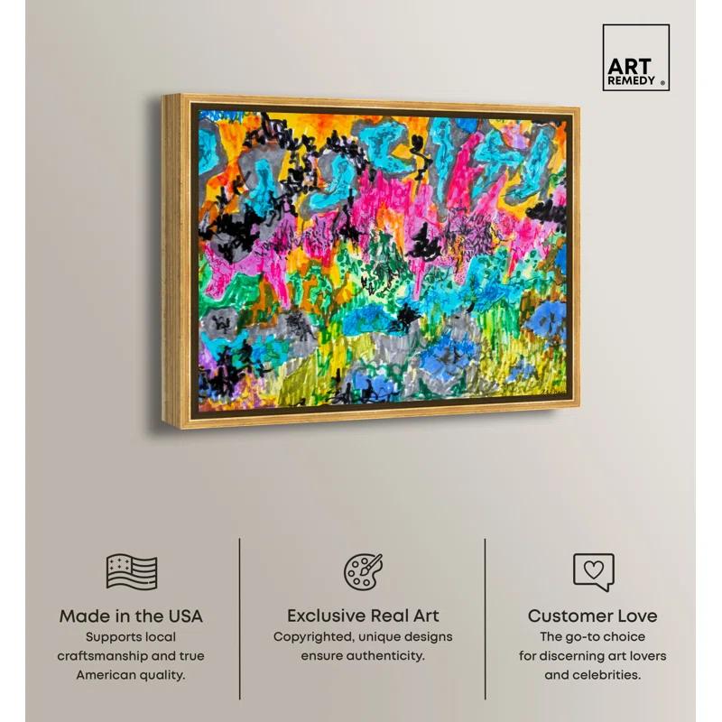 Art Remedy Colorful Wilderness Canvas Bright Colorful Abstract Art by Art Remedy