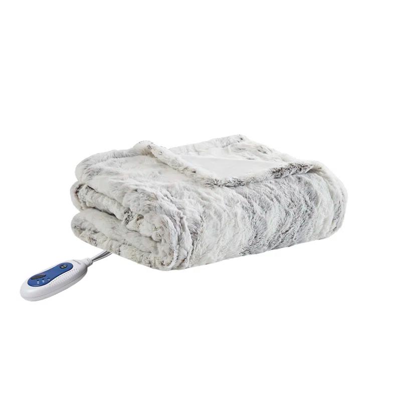 Beautyrest Zuri Oversized Heated Faux Fur Throw