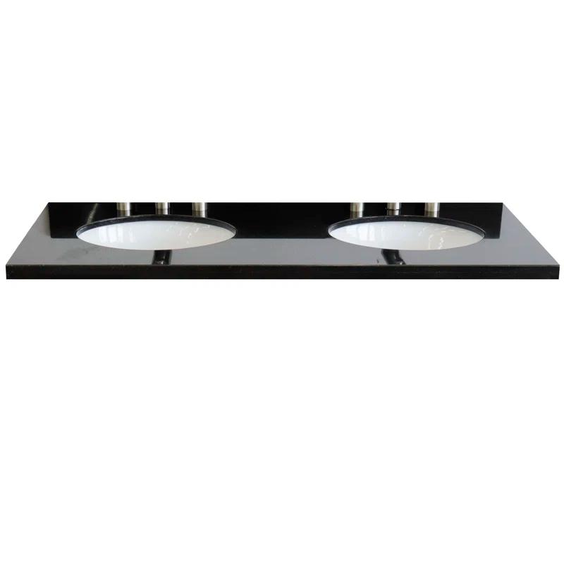 Bellaterra Home 49'' Granite Double Bathroom Vanity Top with Sink
