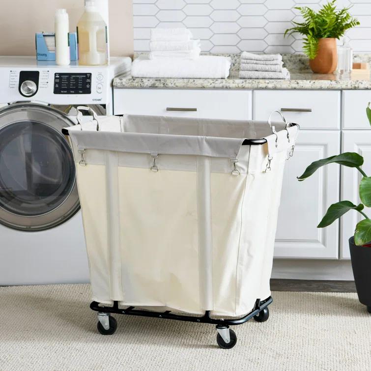 Household Essentials Rolling Laundry Hamper with Handles