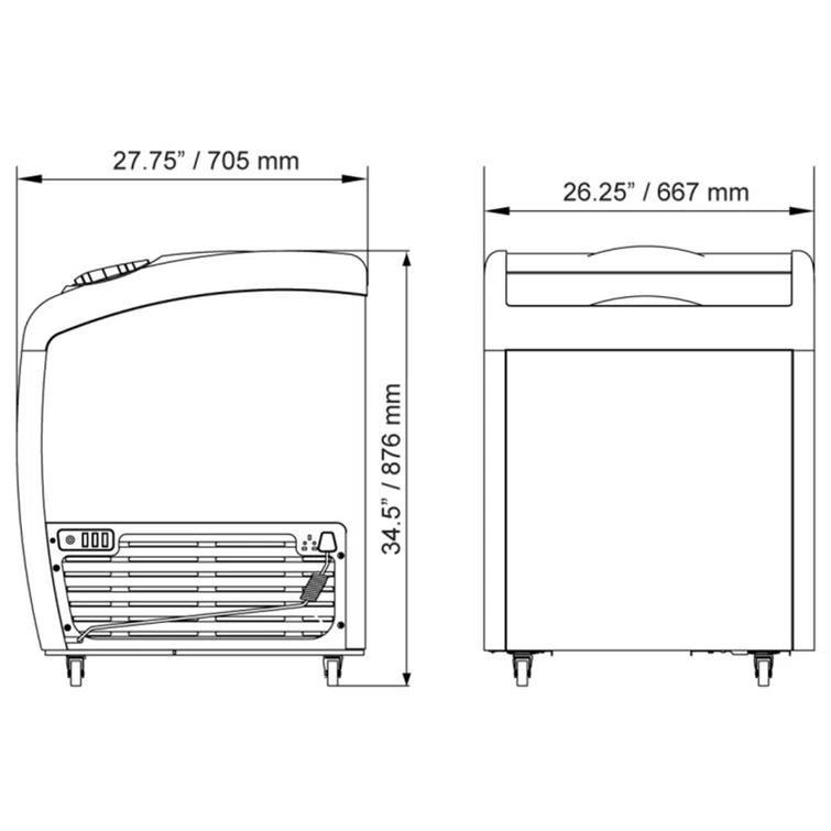 Ancaster Food Equipment 5.6 Cubic Feet Frost-Free Chest Freezer with Adjustable Temperature Controls XS-160YX