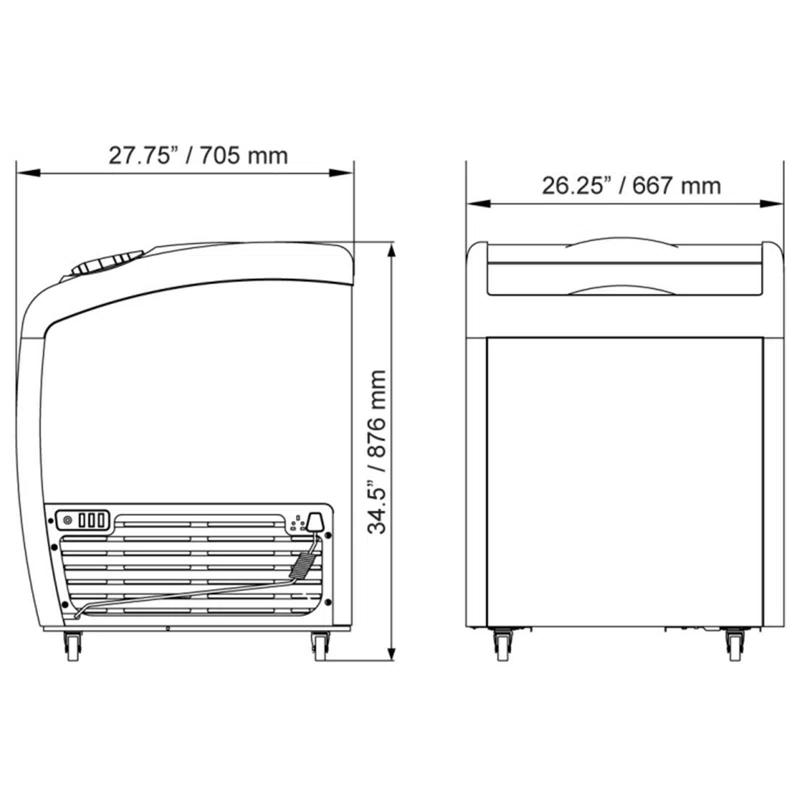 Ancaster Food Equipment 5.6 Cubic Feet Frost-Free Chest Freezer with Adjustable Temperature Controls XS-160YX