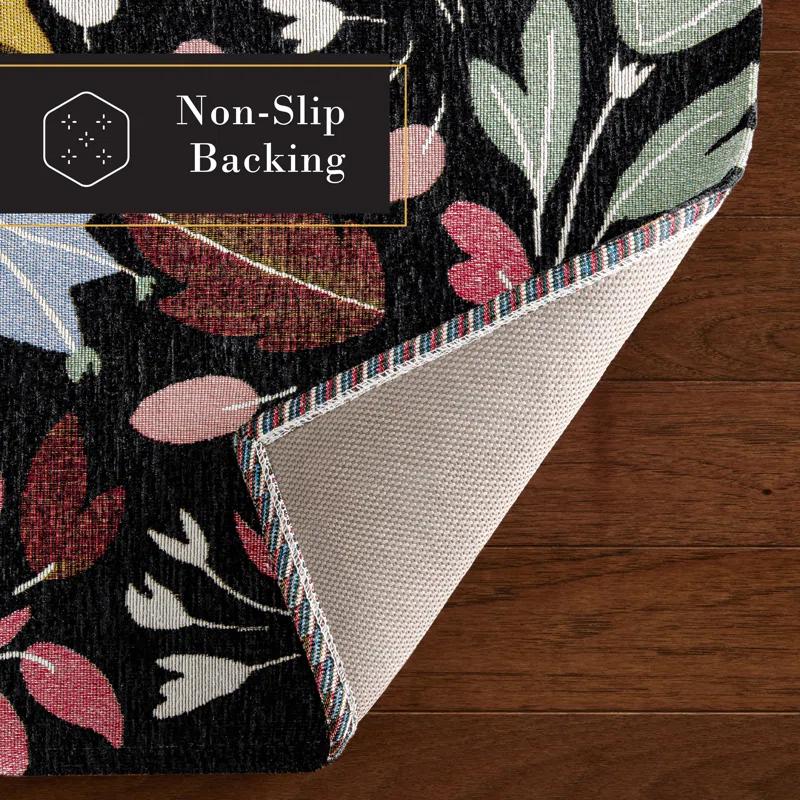 Town & Country Living Town & Country Living Livie Floral Drip Everwash Washable Multi-Use Non-Slip Backing Decorative Rug