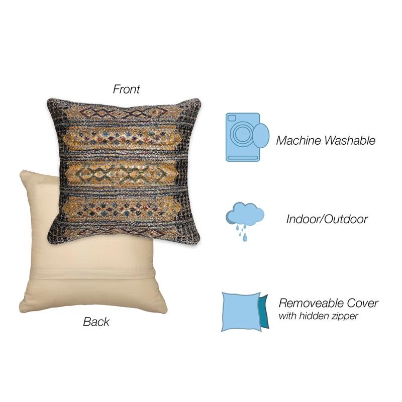 Geometric Indoor/Outdoor Throw Pillow