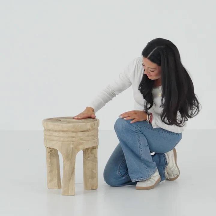 Everdeen Solid Wood Accent Stool