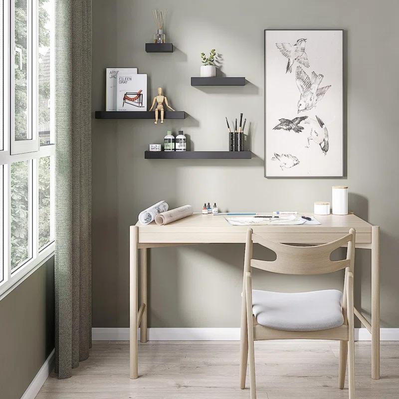 Textiles Hub Array 4 Piece Floating Wall Shelves Set