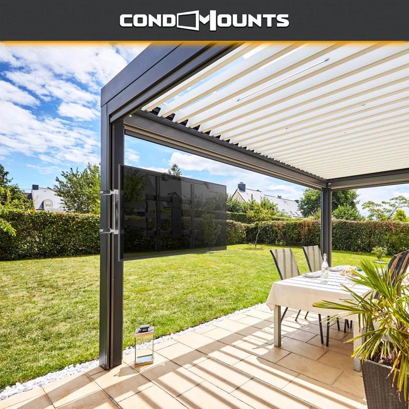 Condo Mounts CondoMounts NO Drill Full Motion Pillar TV Mount,Holds 80lbs,Fits 8" & Wider