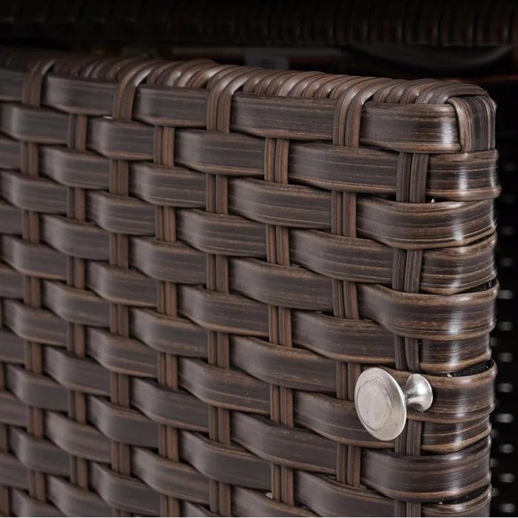 olilawn Olilawn Outdoor 43-Inch CSA Safety Approved Gas Fire Pit Table 50000 BTU Rectangle Propane Fire Pit with Ceramic Tile Top and Wicker Base