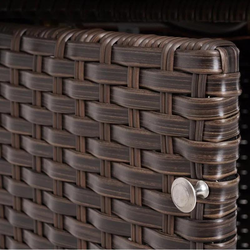 olilawn Olilawn Outdoor 43-Inch CSA Safety Approved Gas Fire Pit Table 50000 BTU Rectangle Propane Fire Pit with Ceramic Tile Top and Wicker Base