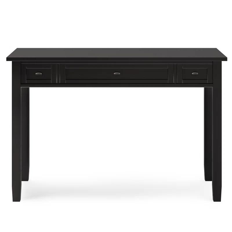 Simpli Home Warm Shaker 48"W Solid Wood Desk, Transitional Style with Keyboard Tray