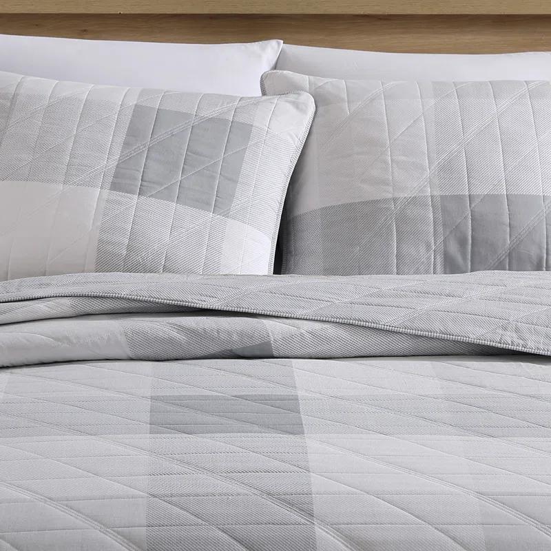 Eddie Bauer Eddie Bauer Boulder Plaid Cotton Green Quilt Set