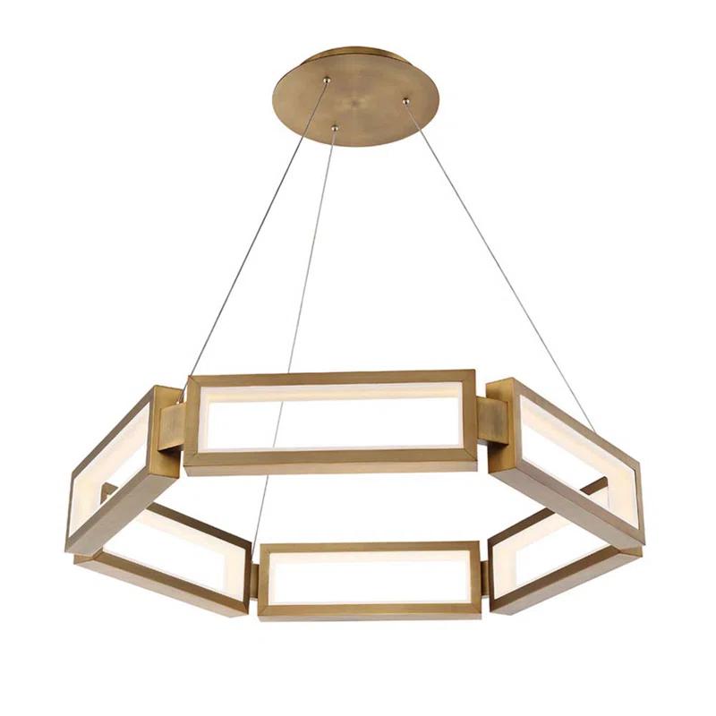 Modern Forms Mies 6 - Light Dimmable LED Geometric Chandelier
