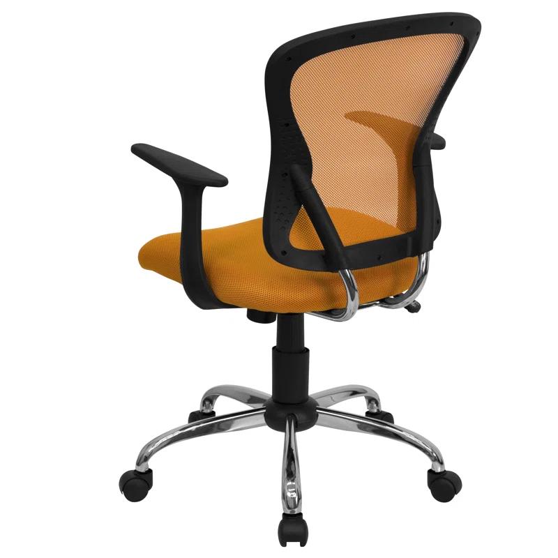 Flash Furniture Mid-Back Mesh Swivel Task Office Chair with Chrome Base and Arms