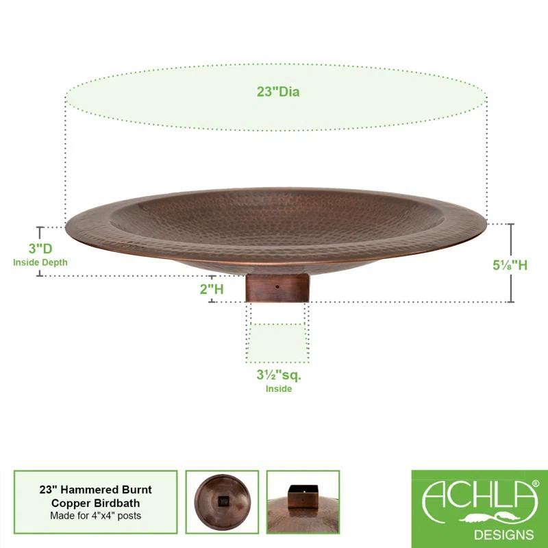 Achla Designs Metal Column Birdbath