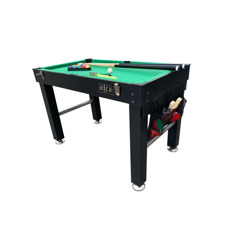 KICK Foosball Tables KICK Quad 48″ 4-in-1 Multi Game Table Combo Arcade Set for Home, Game Room, Friends & Family