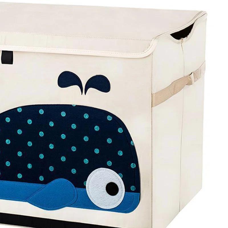 3 Sprouts 3 Sprouts - Toy Chest Storage Box for Kids Playroom, Whale