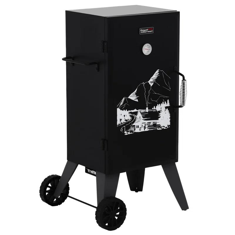 Royal Gourmet Royal Gourmet 28-Inch Analog Electric Smoker with 3 Cooking Grates, 1350W Output, Adjustable Temperature Control, Black