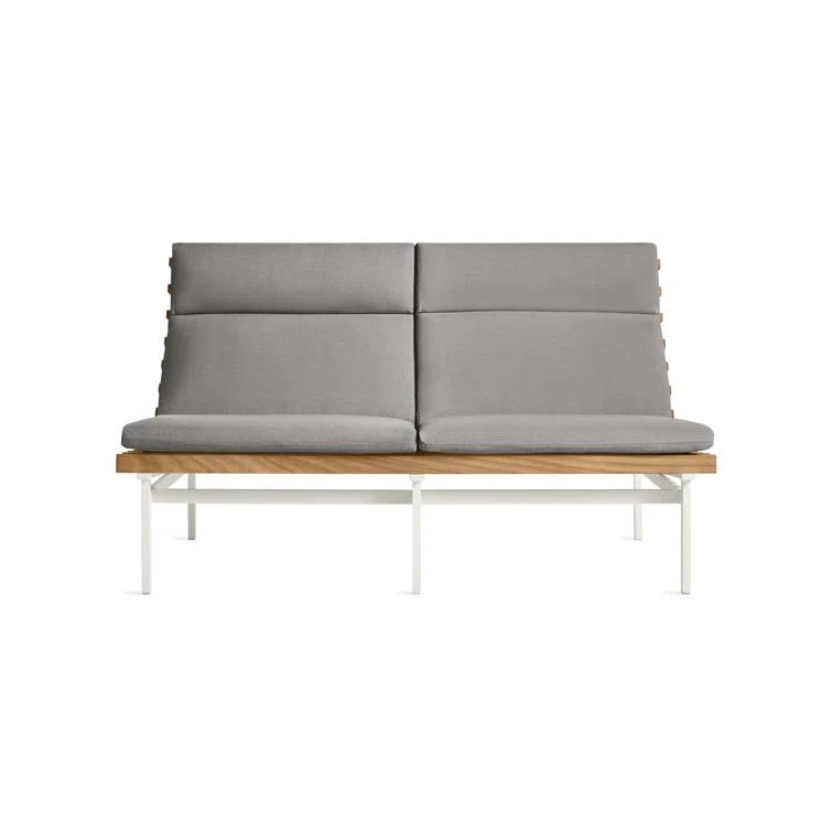 Perch 59'' Wide Powder Coated Aluminum Loveseat with Cushions