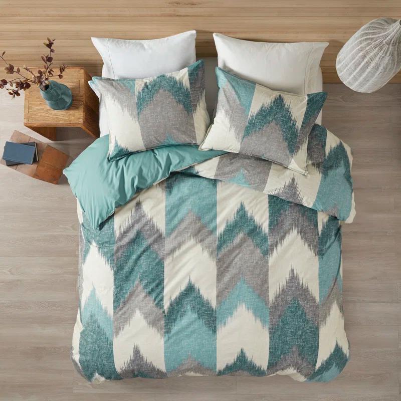 INK+IVY Alpine Printed Cotton Duvet Cover Set