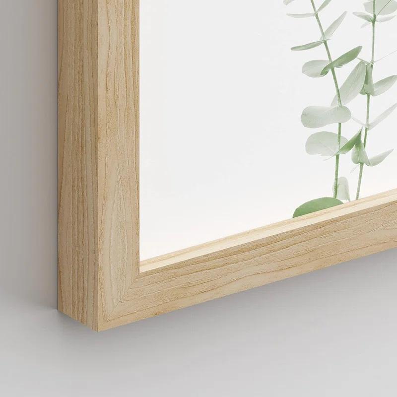 IDEA4WALL Minimal Botanical " IDEA4WALL Framed Pastel Watercolor Green Leaves Wall Art, Set Of 4 Nature Wilderness Wall Decor Prints, Botanical Floral Wall Decor For Living Room, Bedroom " 4 - Pieces