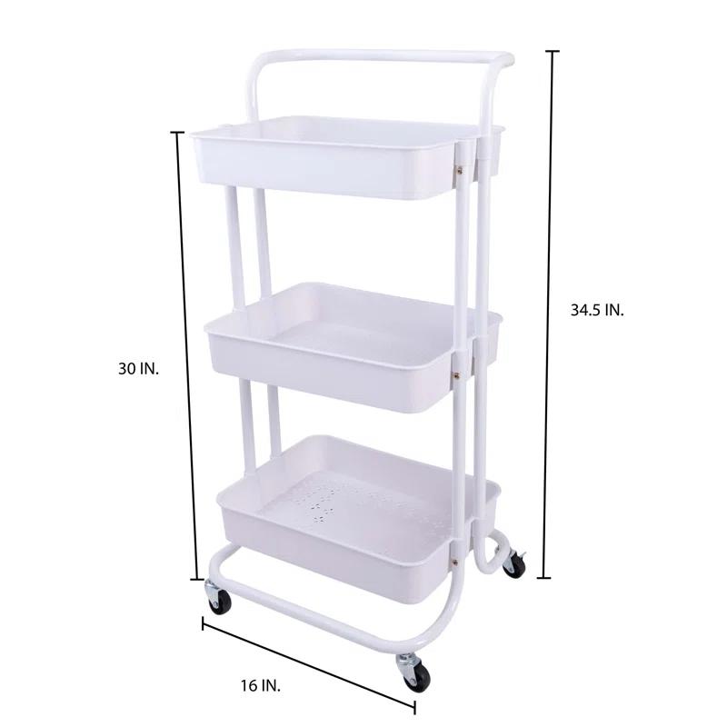 Organize It All Organize It All 3 Tier Rolling Basket Cart