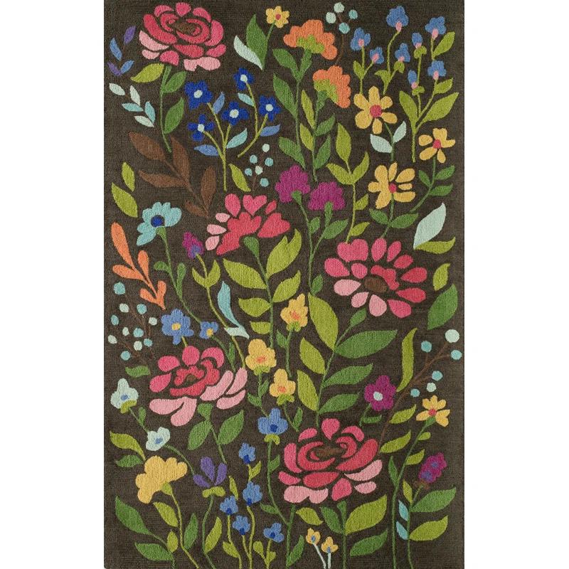 Wade Logan® Brooklington Wool Floral Indoor Rug