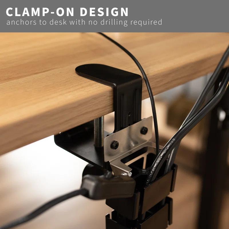 Vivo Clamp-on Vertebrae Cable Management Kit for Desk