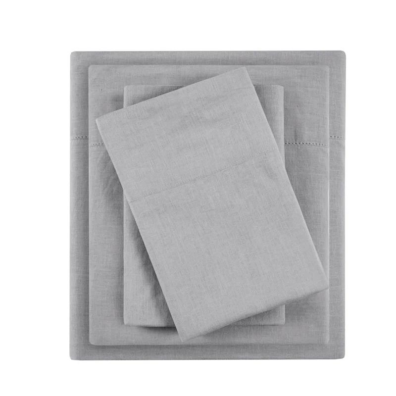 Madison Park Linen Blend 4 Piece Sheet Set