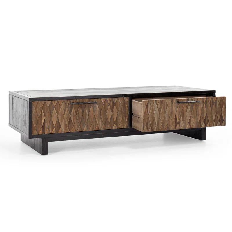 Classic Home Anton Reclaimed Wood Coffee Table with Drawers
