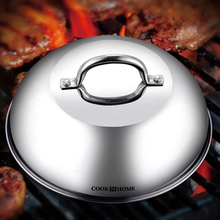 Cook N Home Cook N Home Stainless Steel Lid Griddle Accessories - 12 Inch Round Basting Cover