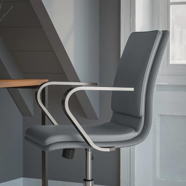 Flash Furniture Mid-Back Designer Upholstered Swivel Executive Office Chair with Armrests