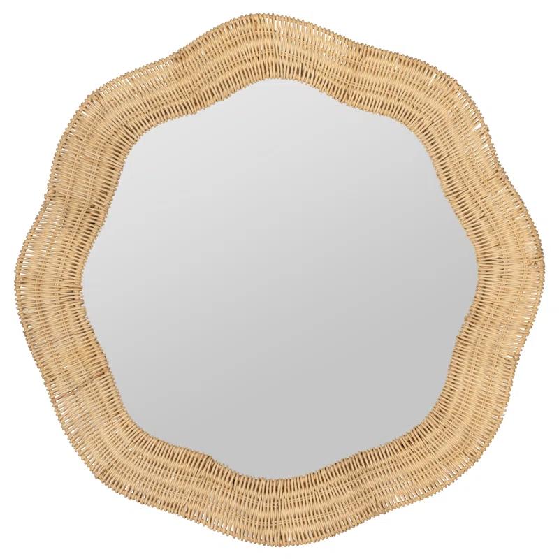 Erin Gates Scalloped Linden Round Wall Mirror