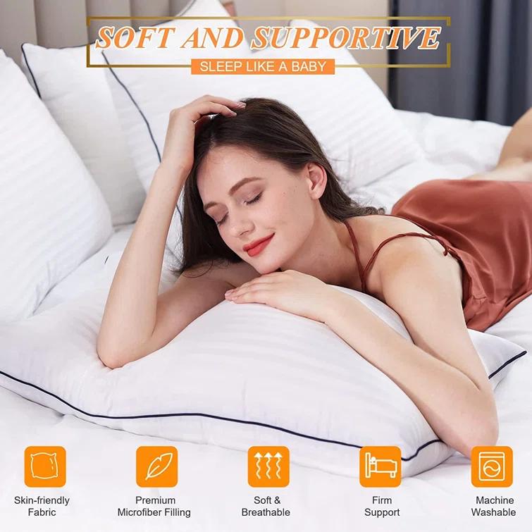 Arsuite Luxury Hotel Collection Bed Pillows (Set of 2)- Standard Soft Size