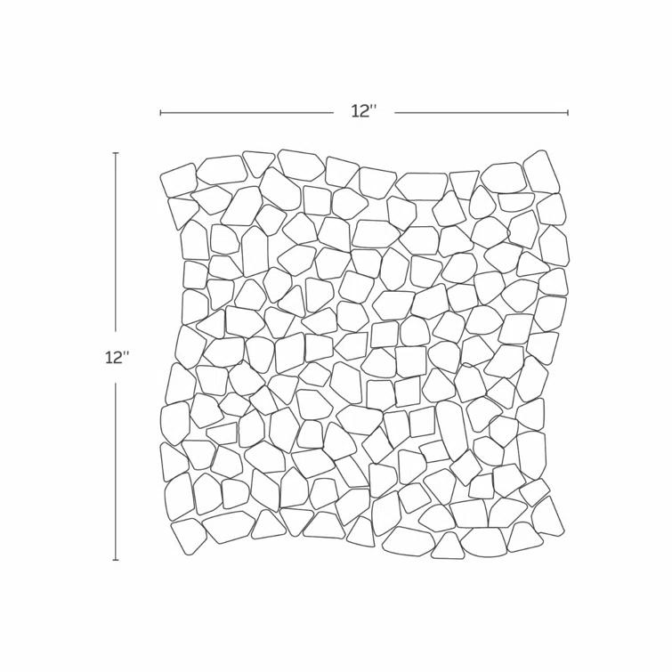 Bond Tile Fractal Pebble 11.88 in. x 11.88 in. Polished Glass Wall Mosaic Tile (0.98 Sq. Ft. / Each)