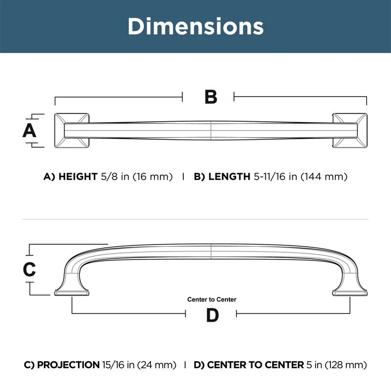 Franklin Brass Lombard 3" Center Appliance Pull Multipack (Set of 5)