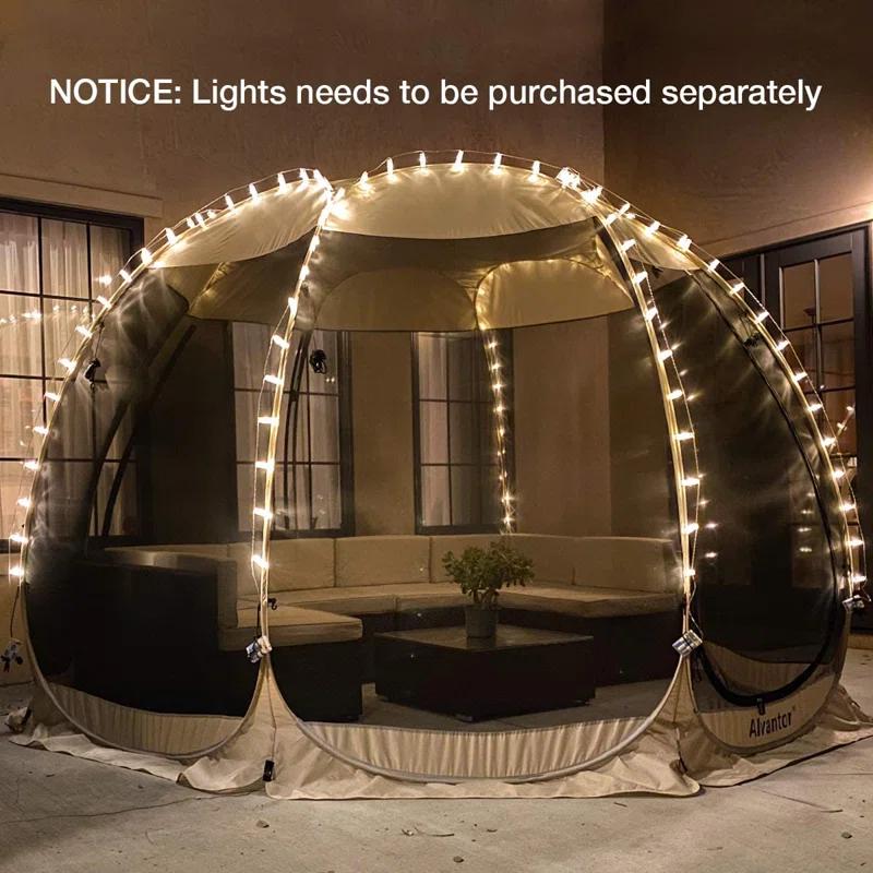 EighteenTek Fiberglass Patio Gazebo Pop Up with Screen Room Tents