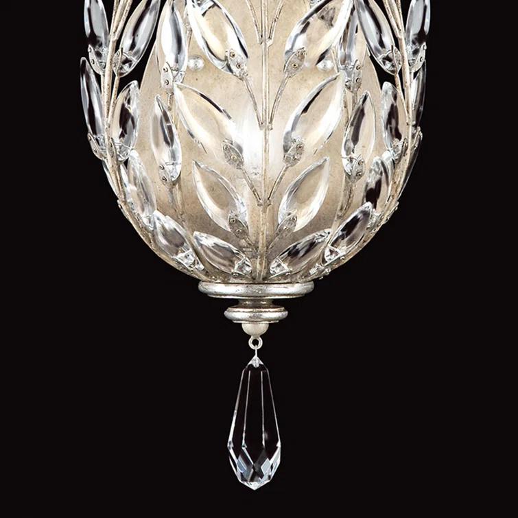 Crystal Laurel Flush Mounted Sconce