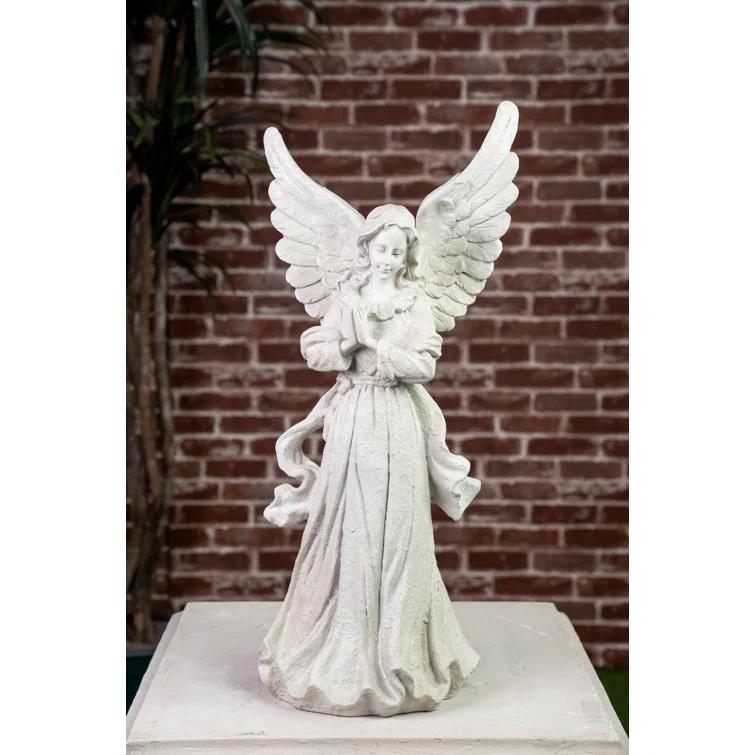 Hi-Line Gift Ltd. Standing Angel with Wings Up Statue