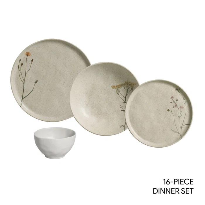 Porto Brasil Campestre 16 Piece Stoneware Dinnerware Set - Service for 4