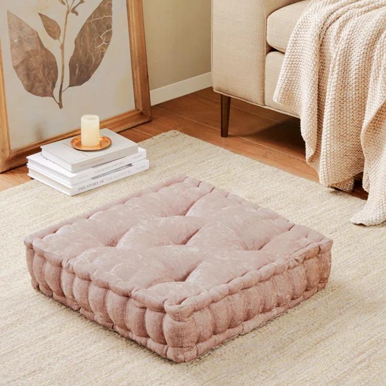 Intelligent Design Azza Poly Chenille Square Floor Pillow Cushion