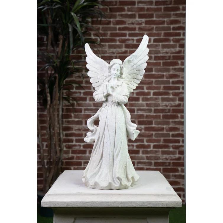 Hi-Line Gift Ltd. Standing Angel with Wings Up Statue