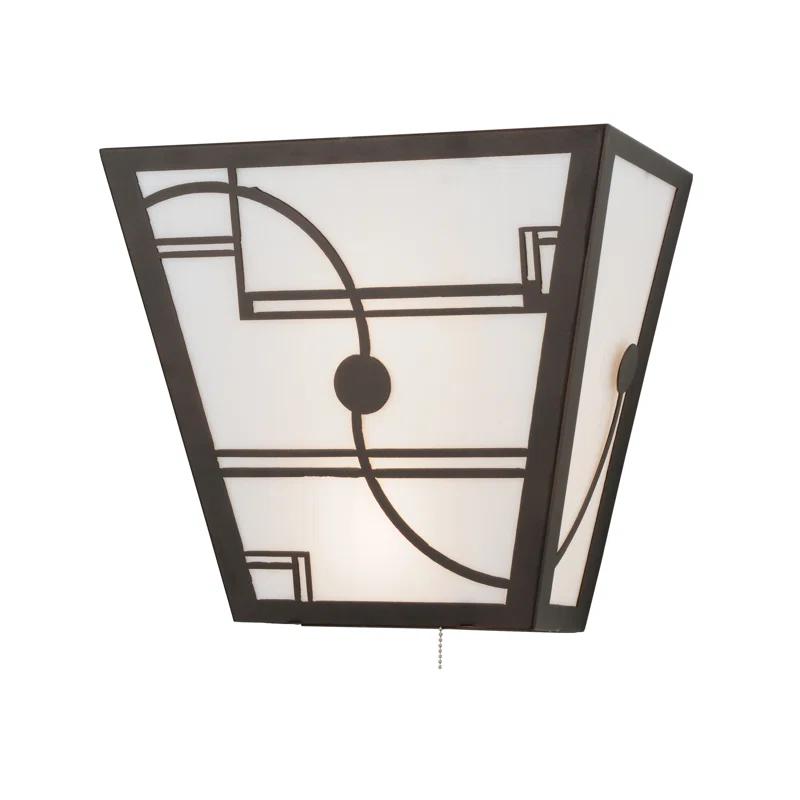 Meyda Lighting Revival Deco Bronze Flush Mounted Sconce