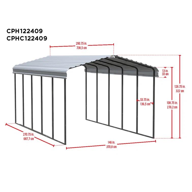 Arrow Arrow Carport, 12 ft. x 24 ft. x 9 ft.