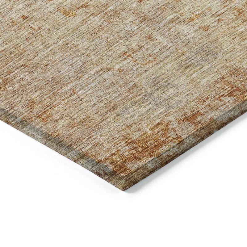 Machine Washable Indoor/Outdoor Cicel ACN1164 Copper Rug