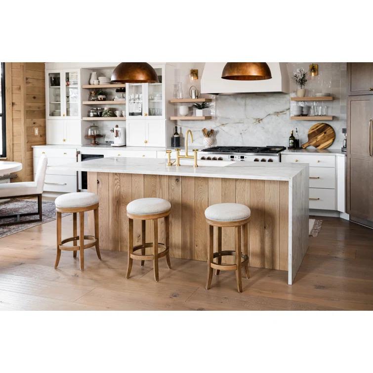 Maven Lane Maven Lane Eva Stool with Fabric Upholstery