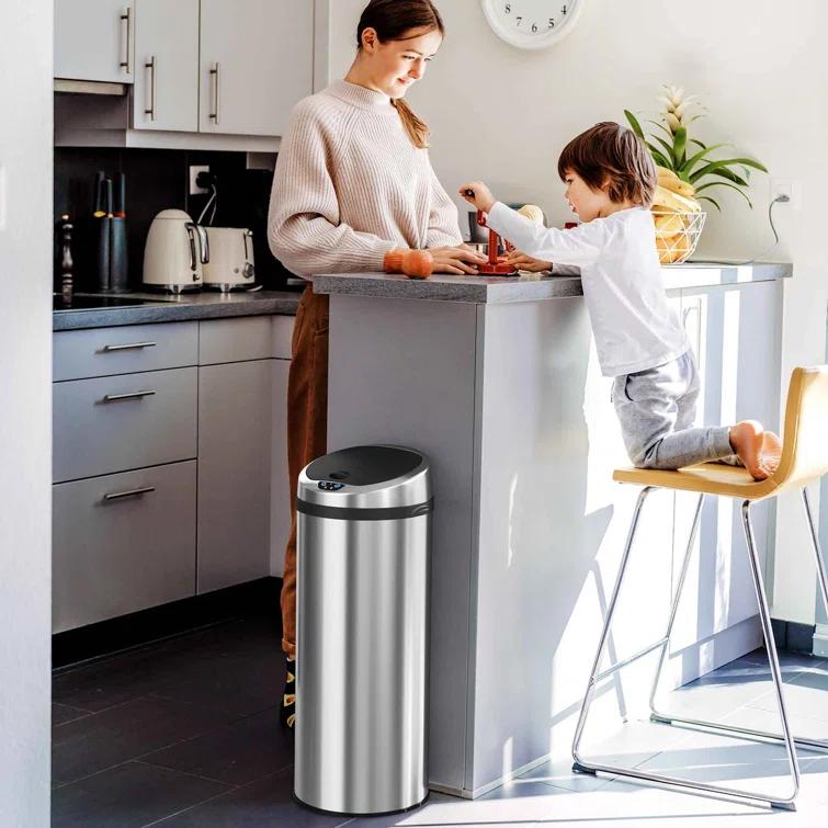 iTouchless Erlandson Stainless Steel 13 Gallon Motion Sensor Trash Can